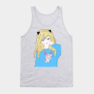 BLONDE CAT GIRL Tank Top